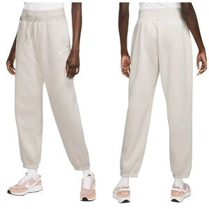 Nike Phoenix Cream High Rise Loose Fit High Rise Neutral Sweatpants Joggersrs